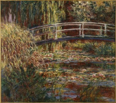 De vijver met waterlelies, roze harmonie door Claude Monet